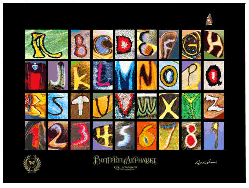 The Original Butterfly Alphabet Poster